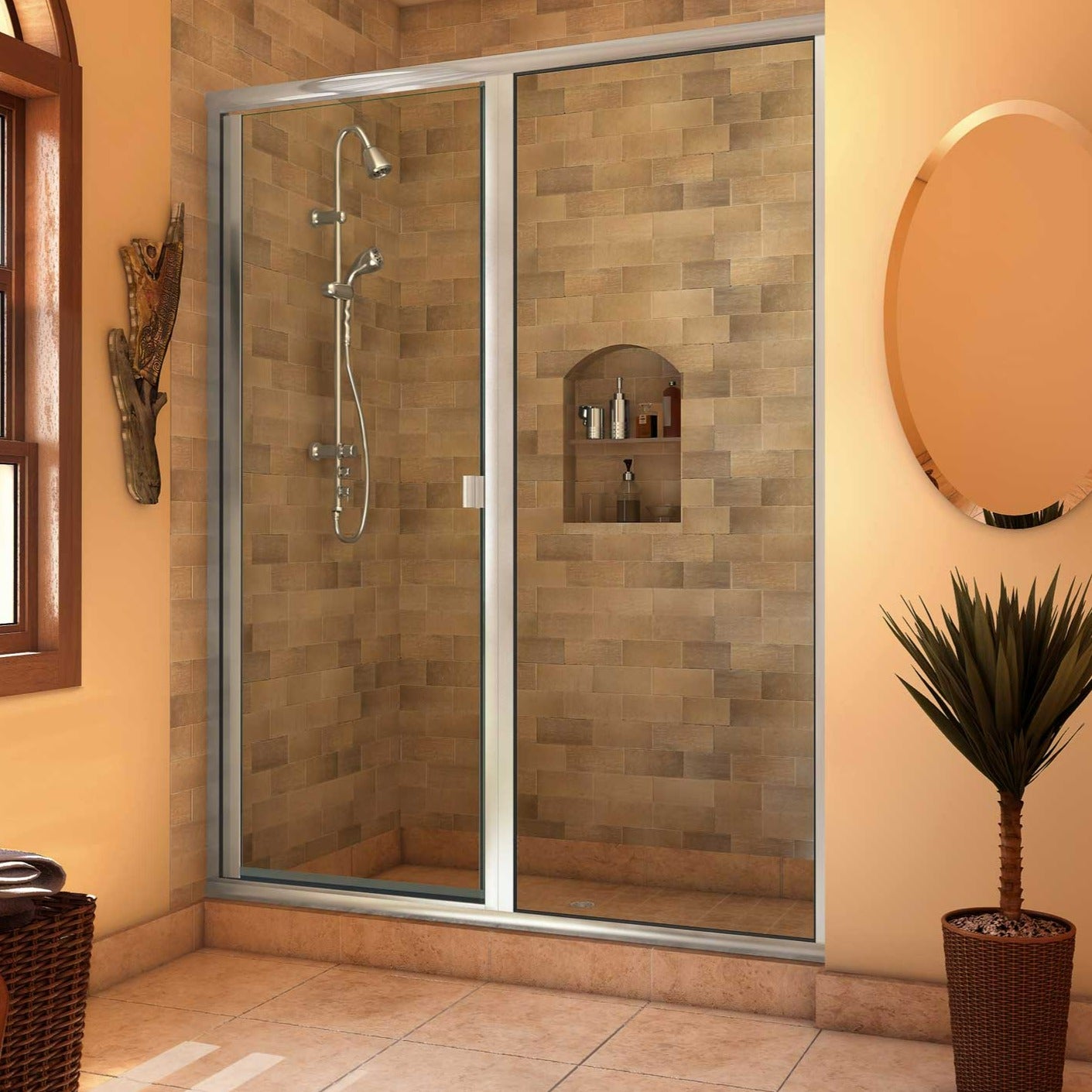 Holcam semi-frameless swing shower door - 180