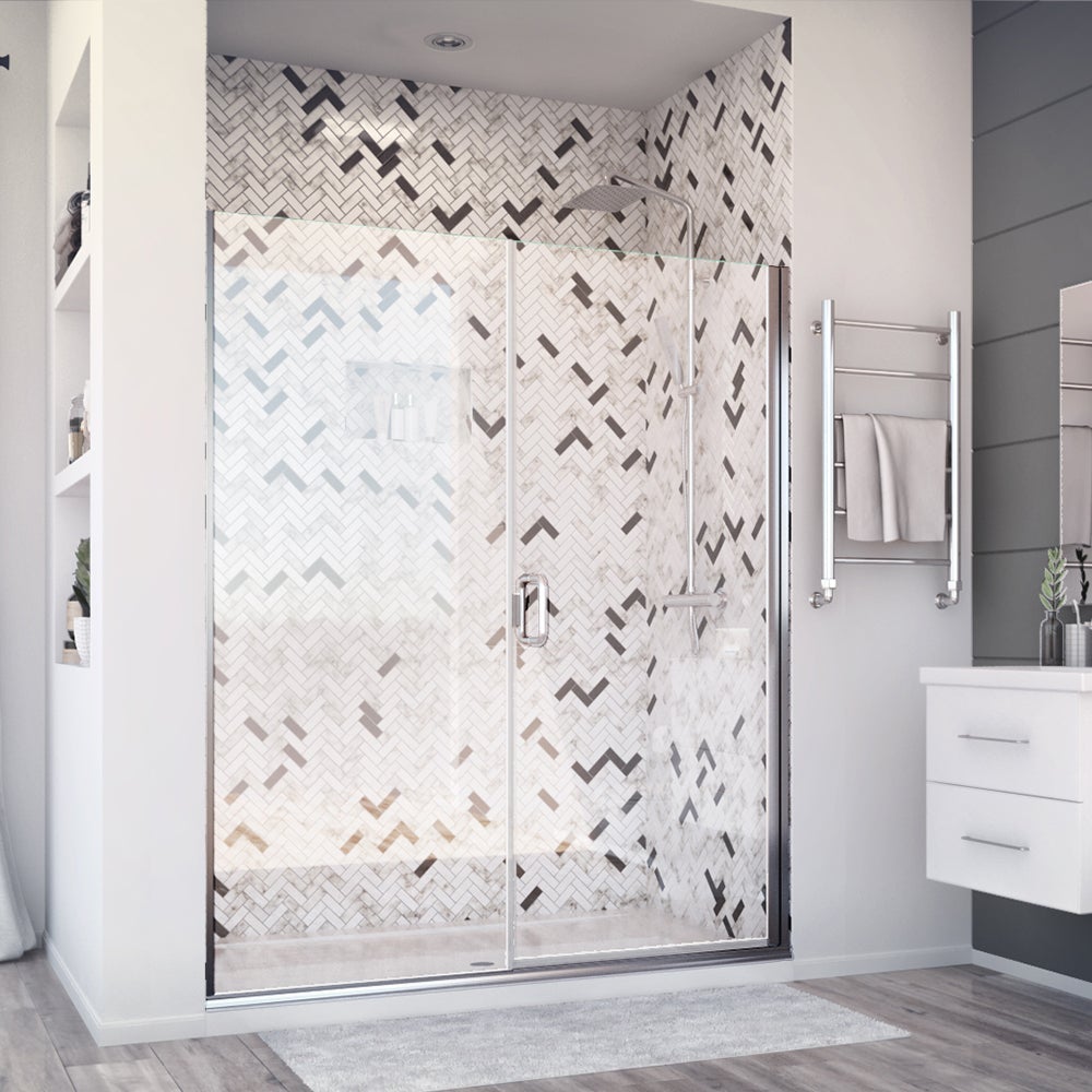 Holcam Distinctive Elite semi-frameless glass panel and swing shower door -180