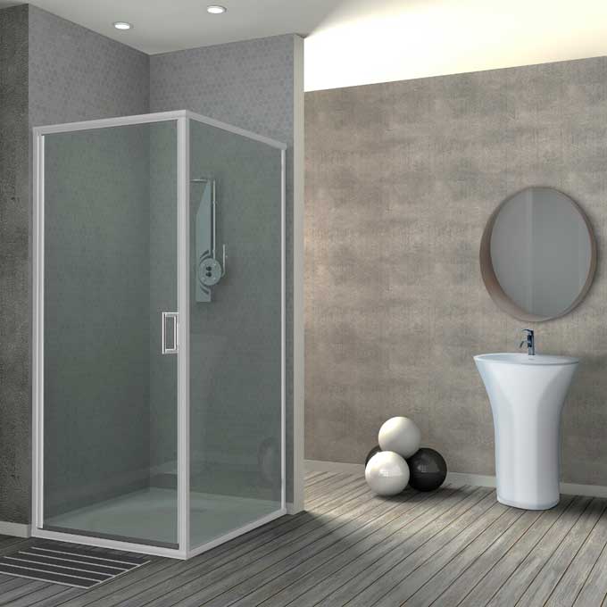 Holcam distinctive semi- frameless swing shower door - 90