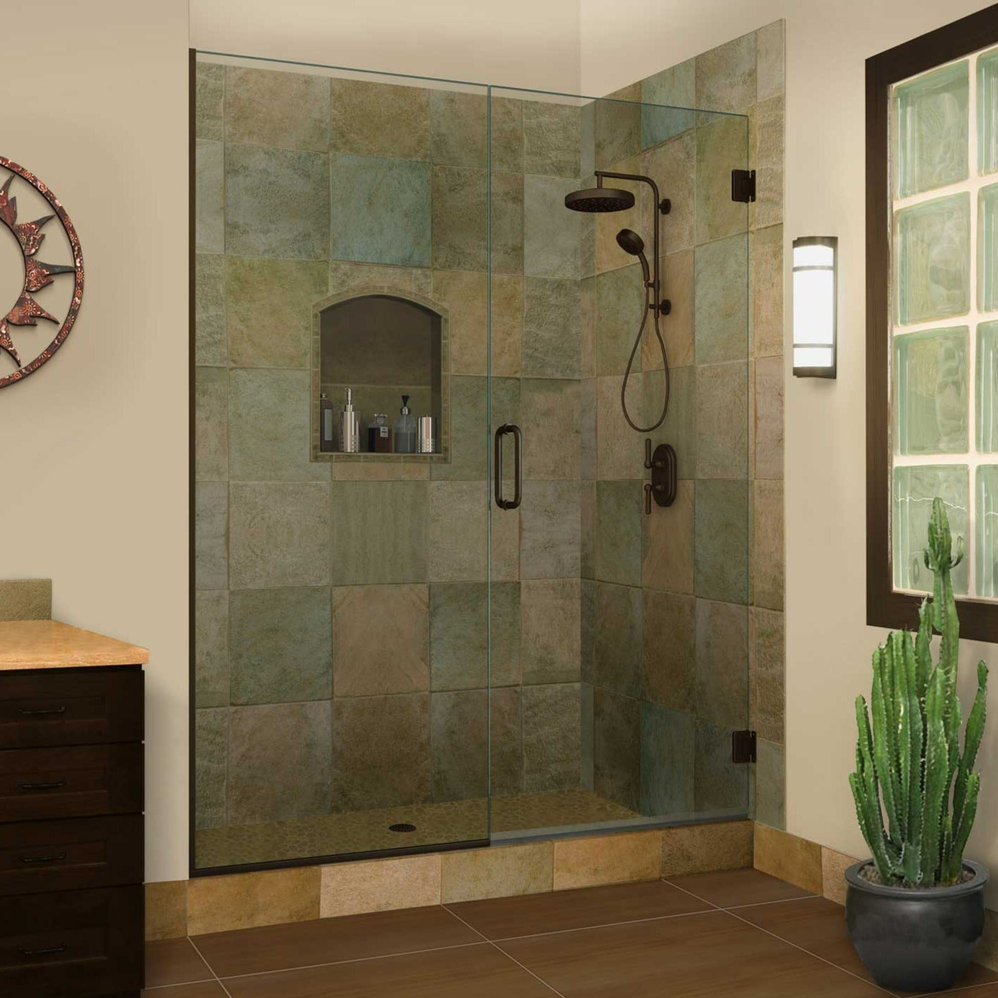 Holcam eurolite swing glass shower door - elsd180