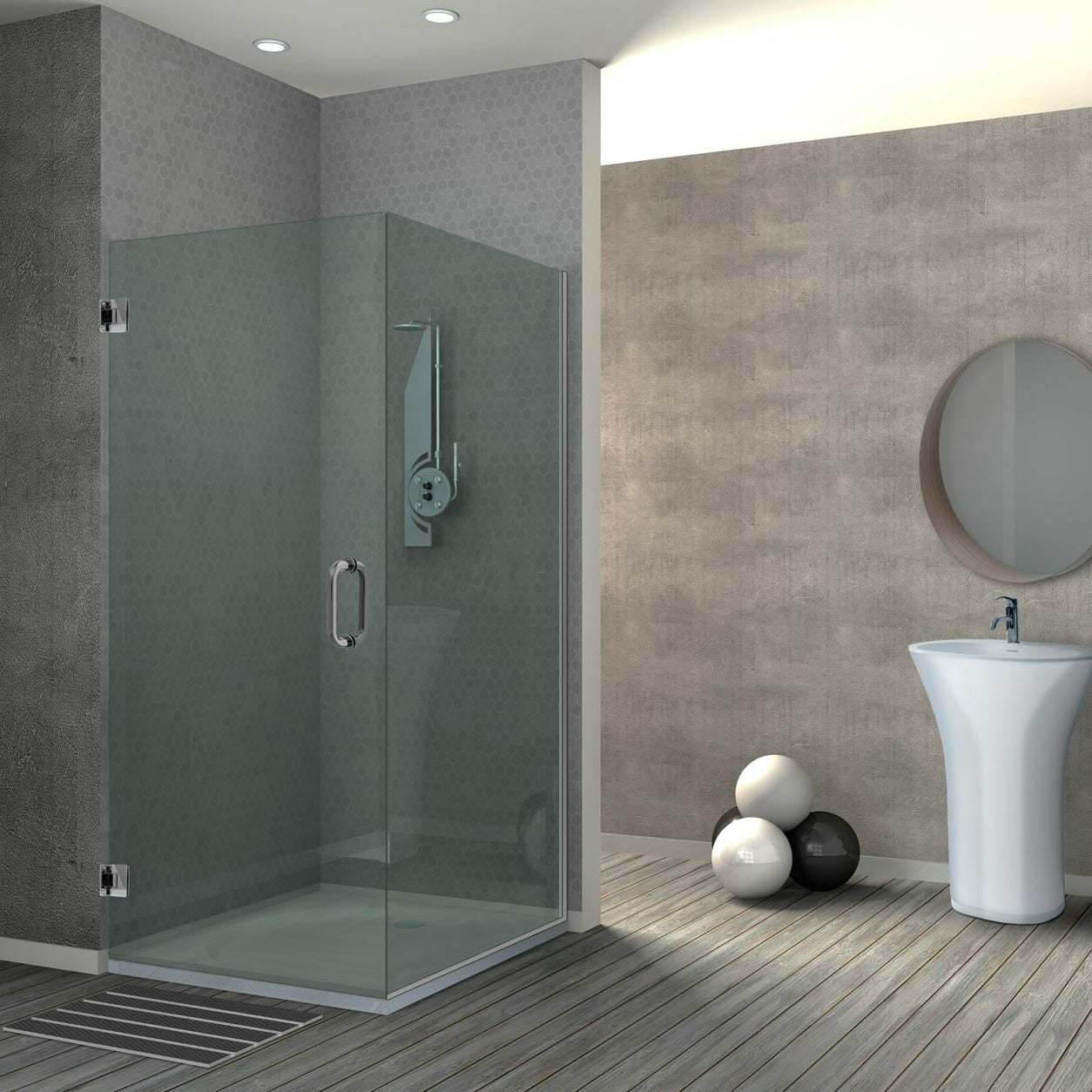 Holcam eurolite swing shower door - hlsd90