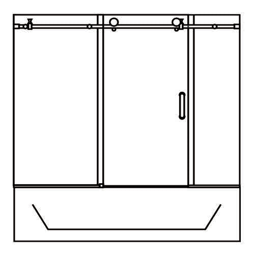Holcam Eclipse sliding glass bath tub door enclosure - te280