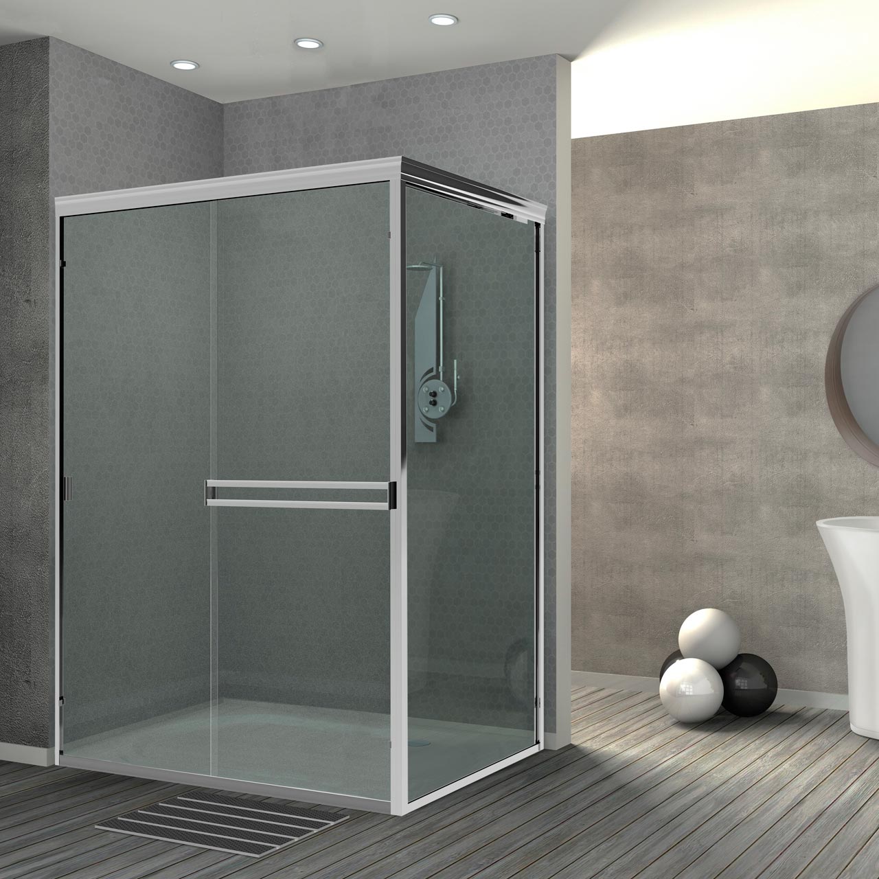 Holcam semi-frameless swing shower door - 90
