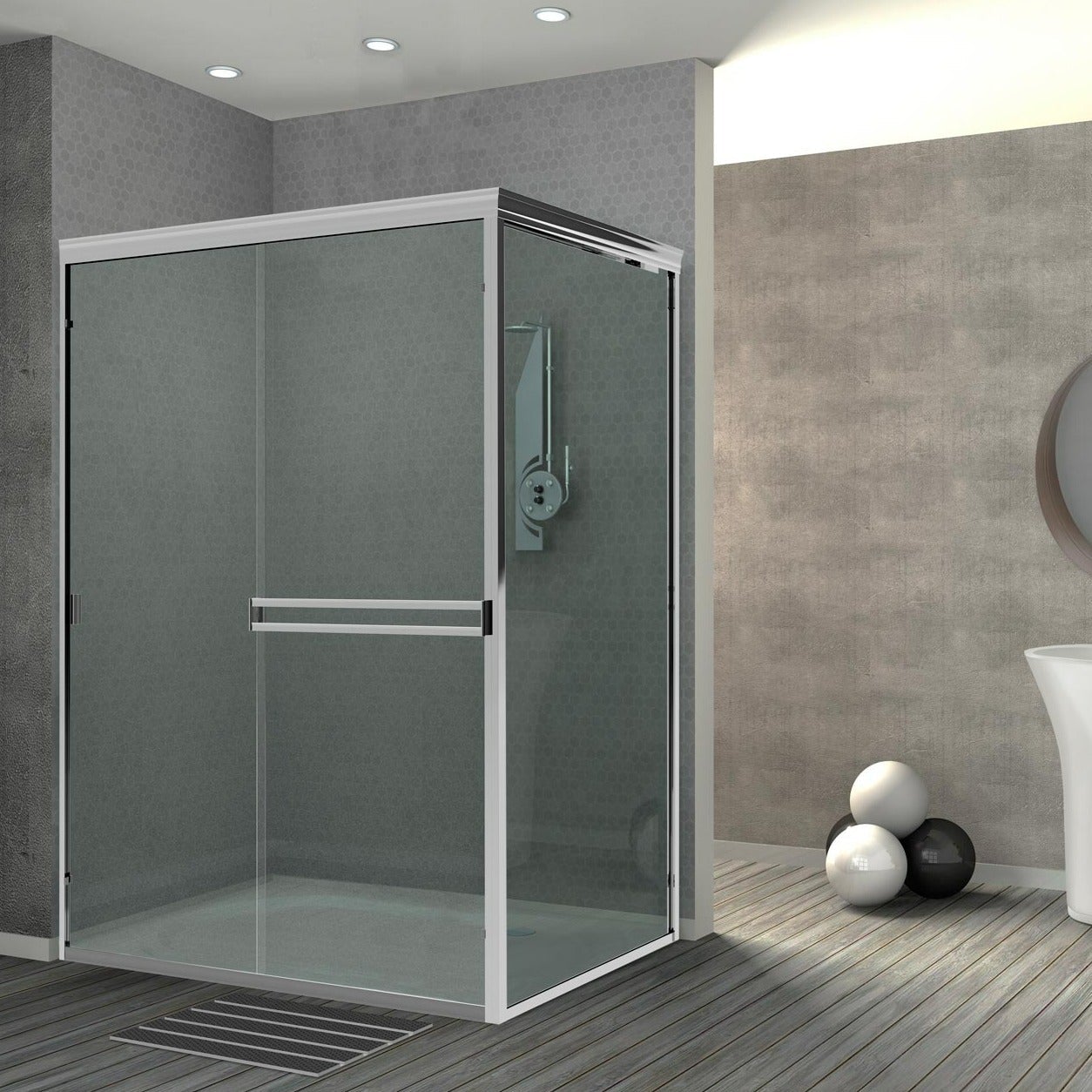 Holcam Distinctive semi-frameless sliding shower door