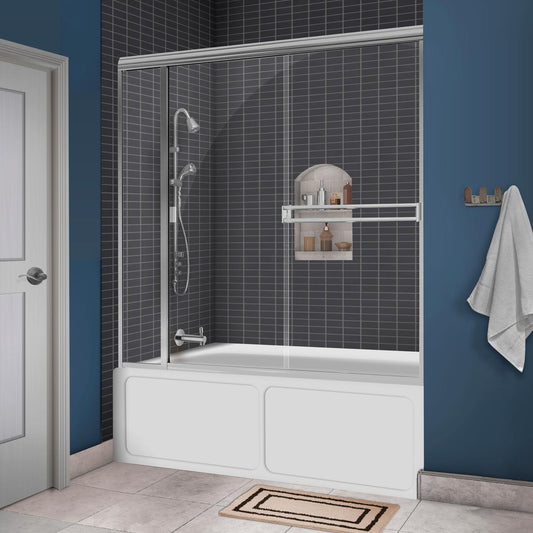 Holcam semi-frameless sliding glass bath tub shower door - cte180