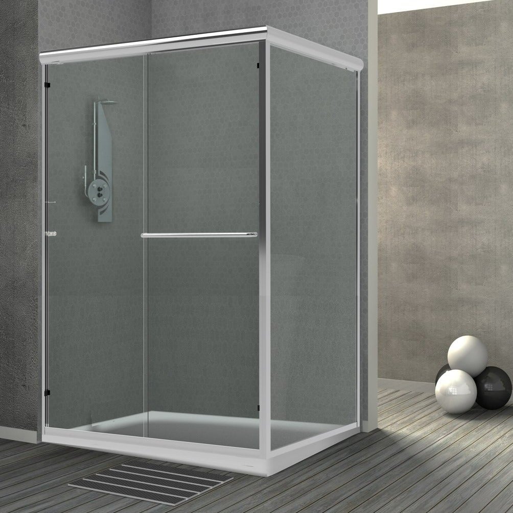 Holcam eurolite sliding glass shower door enclosure - else90