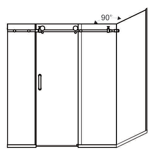 Holcam Eclipse double bypass sliding glass shower door enclosure