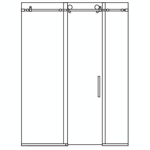 Holcam Eclipse double bypass sliding glass shower door enclosure